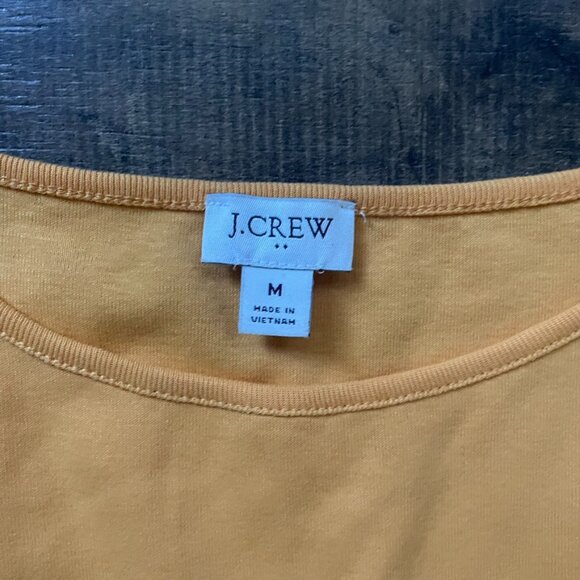 J.Crew Women’s Tank Top Medium Mustard Yellow Sleeveless 100% Cotton Casual Basi - Picture 2 of 5